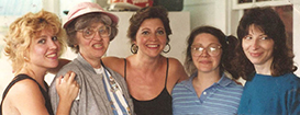 Ann with mother and three sisters circa 1989